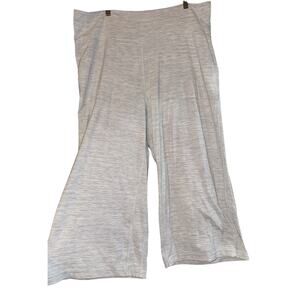 Lululemon Wide Leg Cropped Pants Womens 20 Gray Align Super High Rise Nulu Yoga